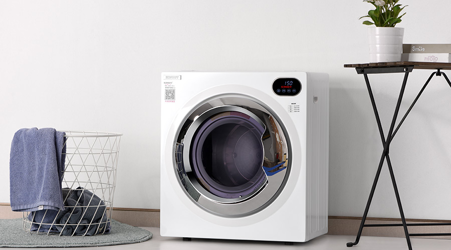 自然晾曬過的衣物灰塵多，家用衣物烘干機烘衣更干凈！