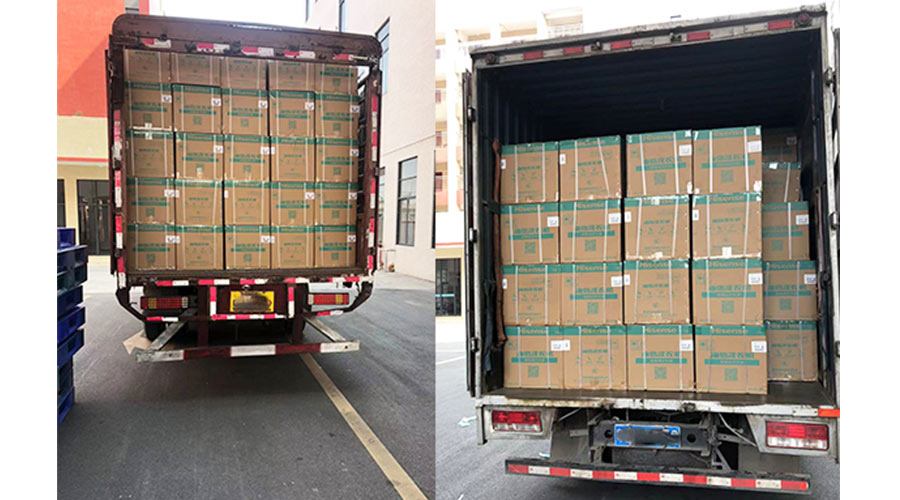 實(shí)況圖！金環(huán)電器完成國(guó)內(nèi)某知名品牌迷你洗衣機(jī)裝柜發(fā)貨